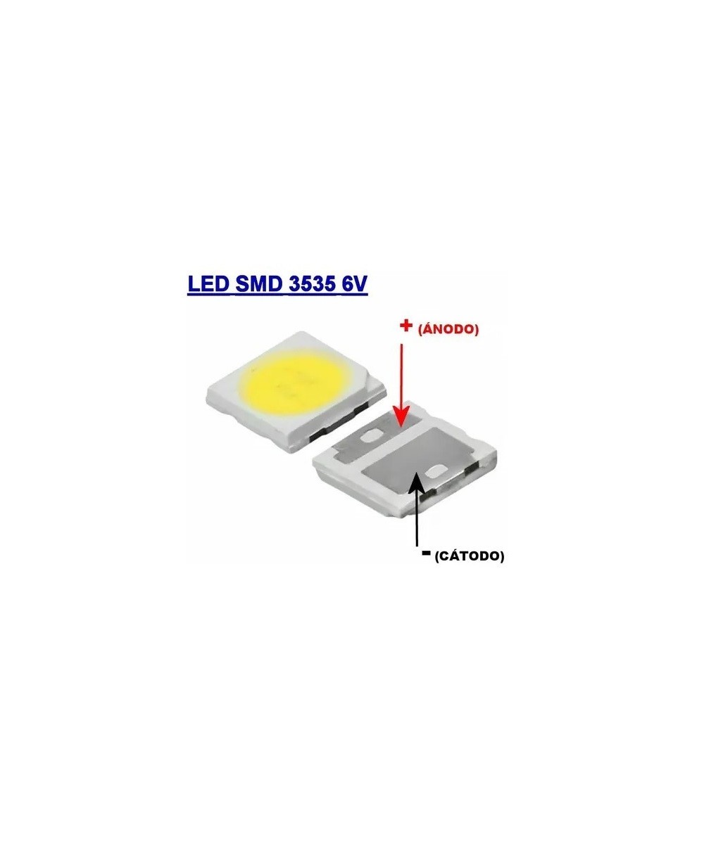 Diodo LED SMD  2835, 3030, 3535 6V Catodo Comun (10 Unidades)