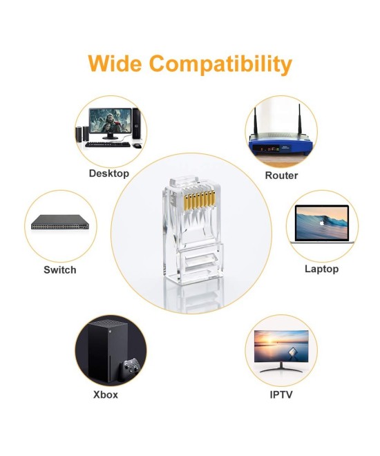 Conector RJ45 CAT 6 Metalico Protegido (2U)