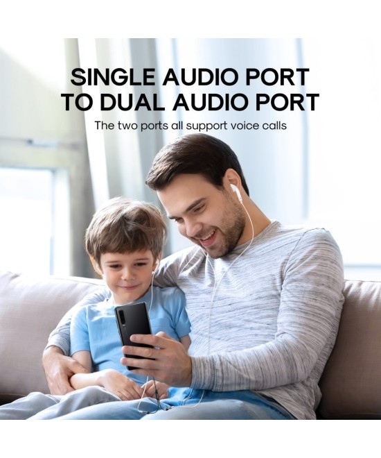 Separador de Audio para 2 Sets de Audifonos