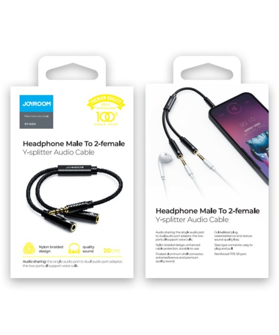 Separador de Audio para 2 Sets de Audifonos