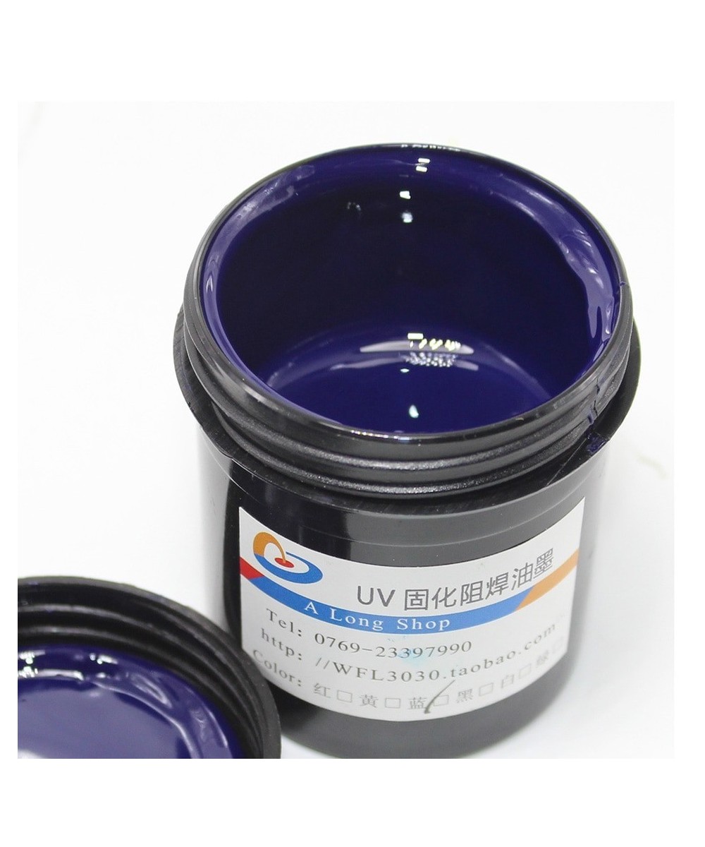 Tinta UV para placa PCB color azul (mascara para soldar)
