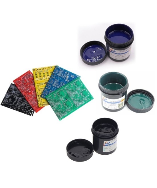 Tinta UV para placa PCB color azul (mascara para soldar)