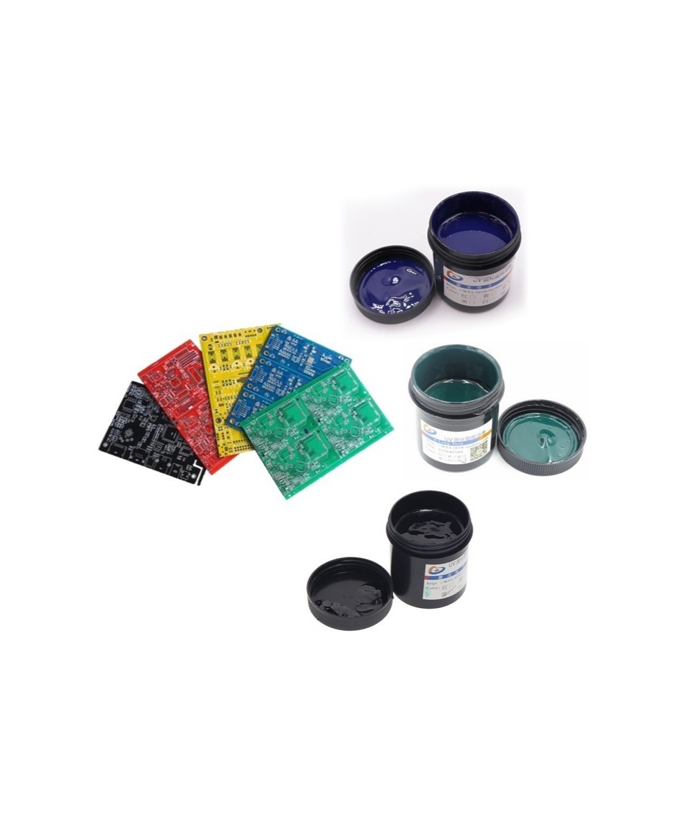 Tinta UV para placa PCB color azul (mascara para soldar)