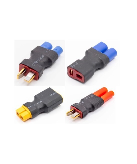 Adaptadores para Bateria Tipo T y XT-60 a XT-90, HXT4 y EC3