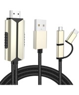 Adaptador USB-C/ Lightning/ MicroUSB a HDMI para Android/ IOS