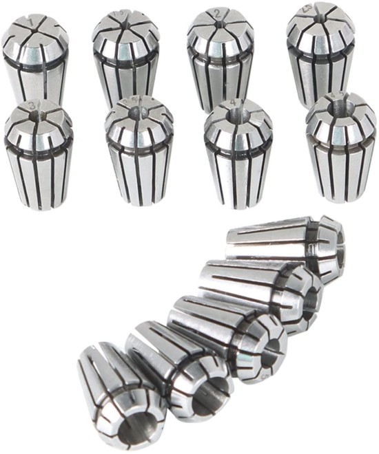 Set de sujetadores y extension de brocas para CNC 13 piezas ER11 1-7mm