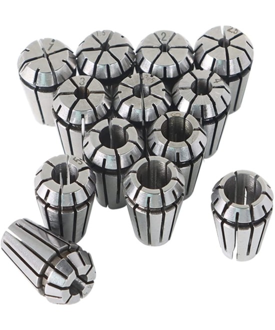 Set de sujetadores y extension de brocas para CNC 13 piezas ER11 1-7mm