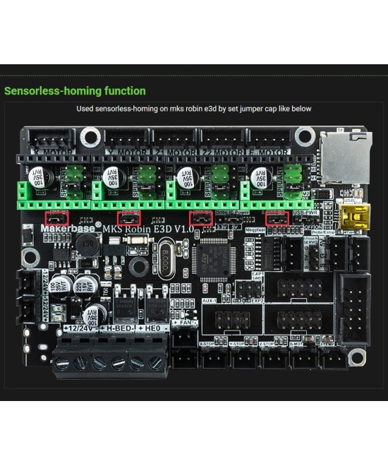 Tarjeta Madre Makerbase MKS Robin E3D V1.1 para impresora 3D