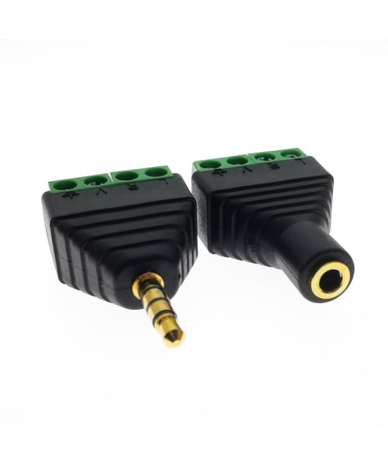 Conector de Audio 3.5mm a Terminal con 4 Tornillos