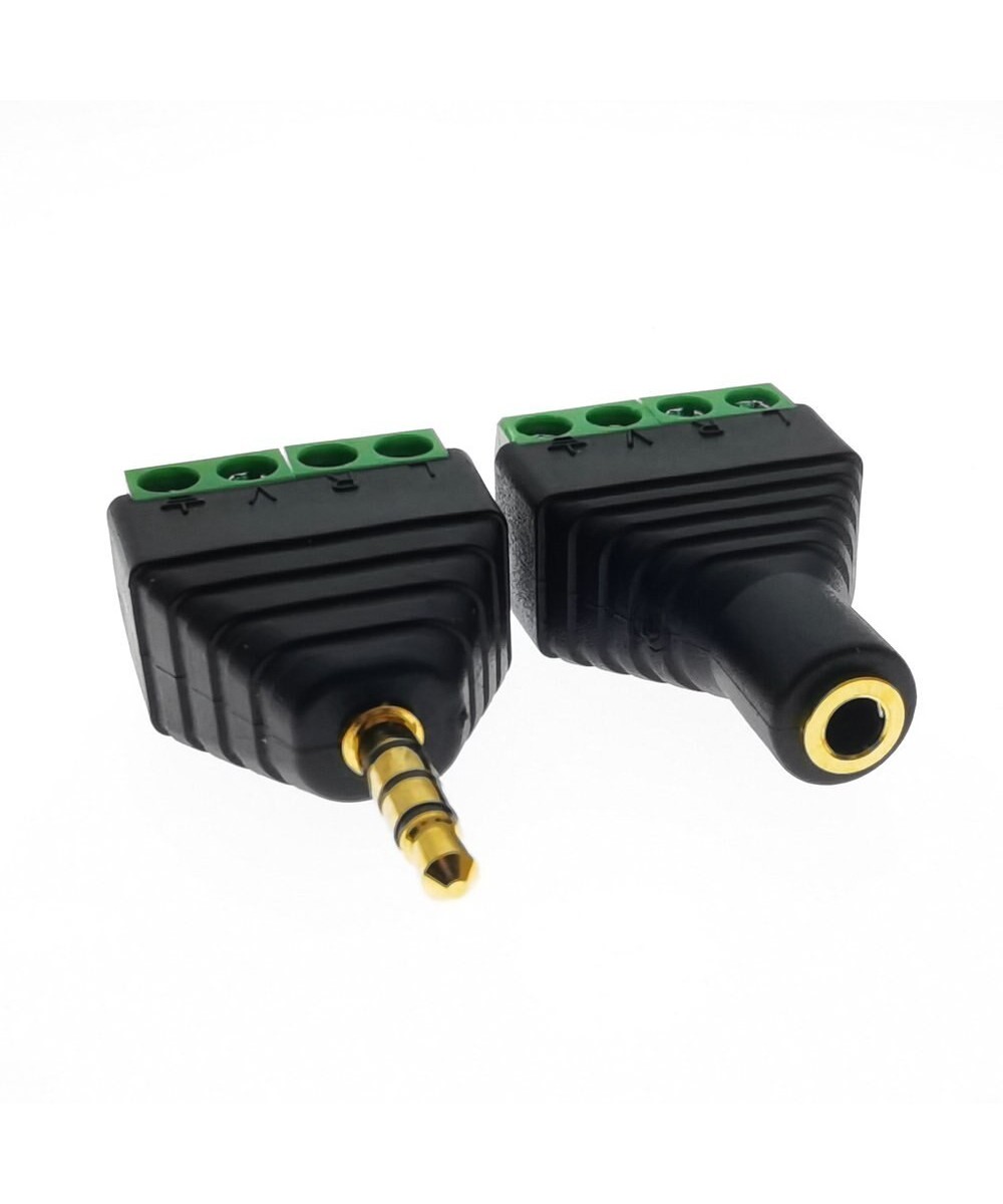 Conector de Audio 3.5mm a Terminal con 4 Tornillos