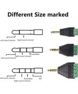 Conector de Audio 3.5mm a Terminal con 4 Tornillos