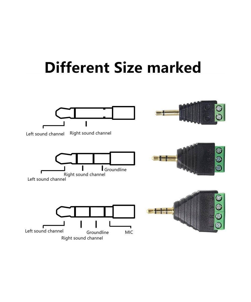 Conector de Audio 3.5mm a Terminal con 3 Tornillos