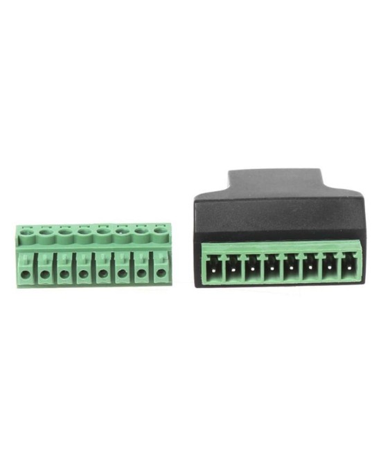 Conector Ethernet RJ45 Cat5/5e con Terminal Tipo Bloque 8 pines