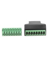 Conector Ethernet RJ45 Cat5/5e con Terminal Tipo Bloque 8 pines