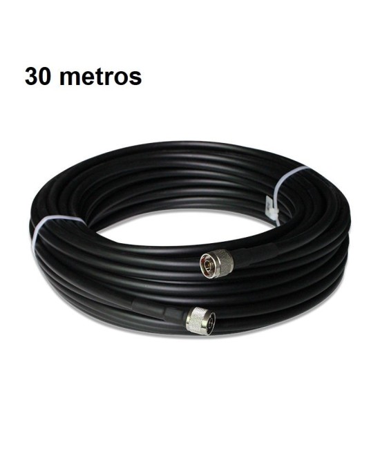 Cable RG8 con Conector RF Tipo N Macho 30M
