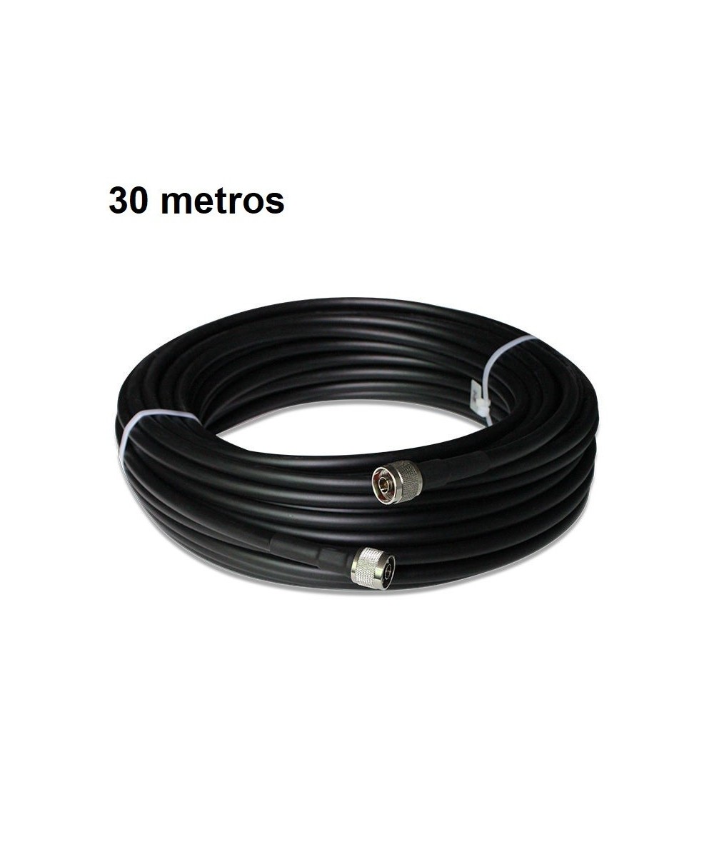 Cable RG8 con Conector RF Tipo N Macho 30M