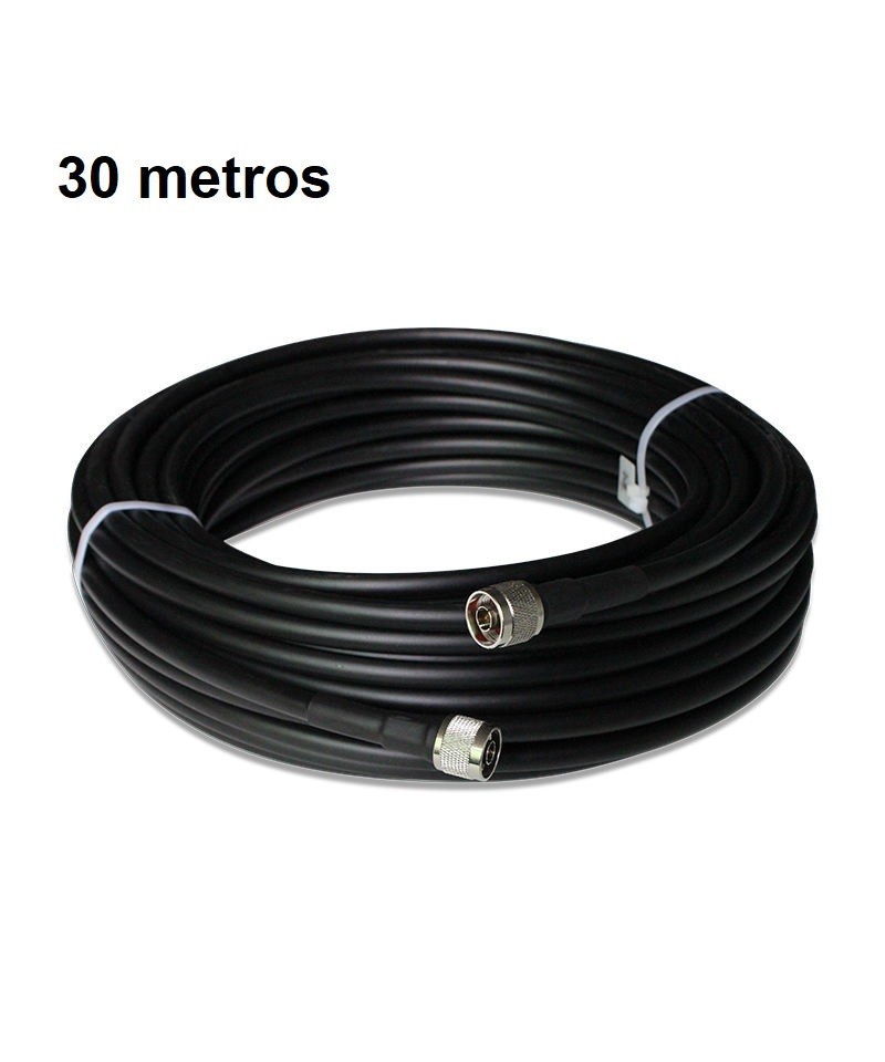 Cable RG8 con Conector RF Tipo N Macho 30M