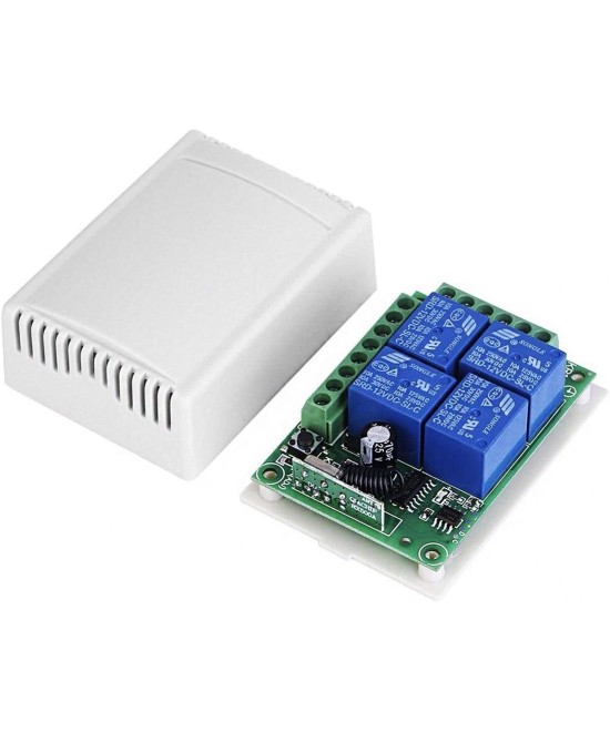 Rele Inalambrico 4 Canales 2 Controles 12V 433MHZ KR1204-4