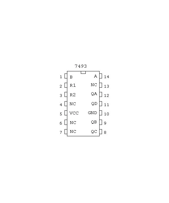 Circuito integrado contador binario DIP-14 SN74LS93N
