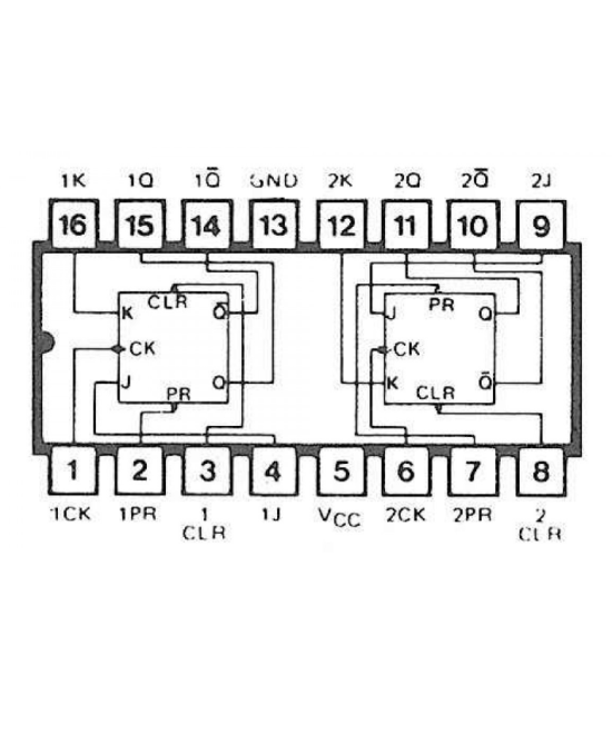 Circuito integrado Flip Flop SN74LS76N