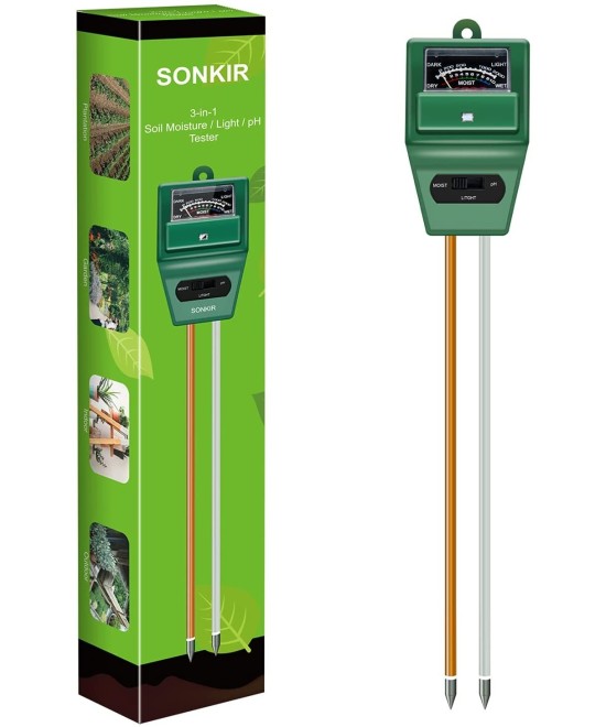 Medidor de PH/Humedad/Luz de Suelo 3 en 1