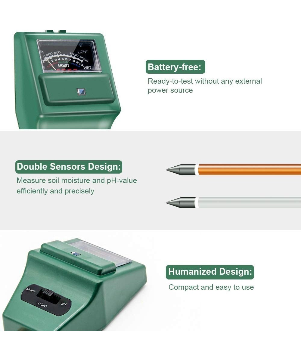 Medidor de PH/Humedad/Luz de Suelo 3 en 1