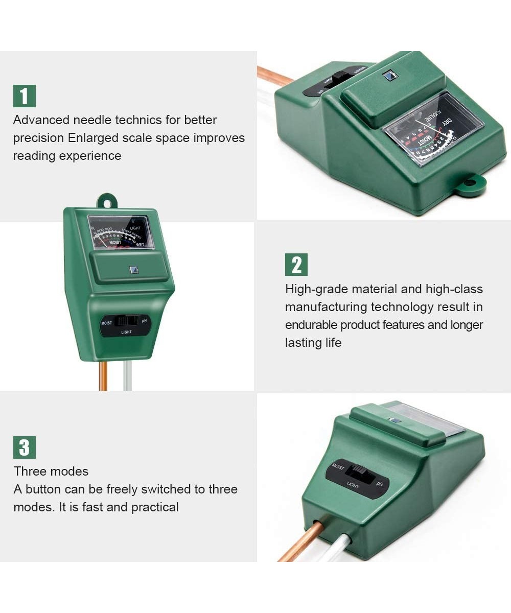 Medidor de PH/Humedad/Luz de Suelo 3 en 1