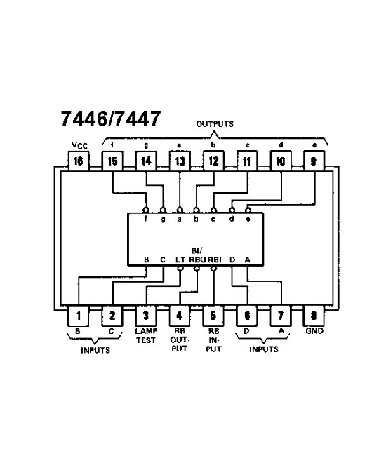Compuerta Logica Decodificador SN74LS47N