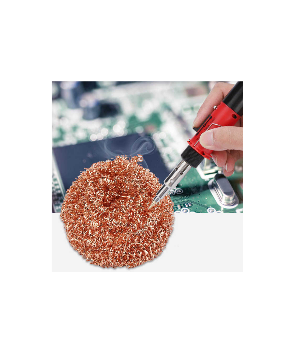 Limpia Cautin Bola de Alambre de Cobre