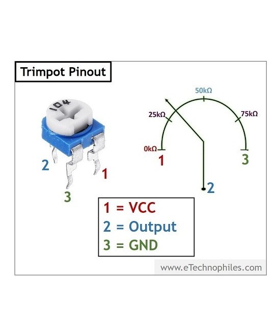 Potenciometro Trimpot 10 valores (10 Unidades)