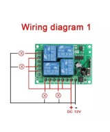 Rele Inalambrico 4 Canales 2 Controles 12V 433MHZ KR1204-4