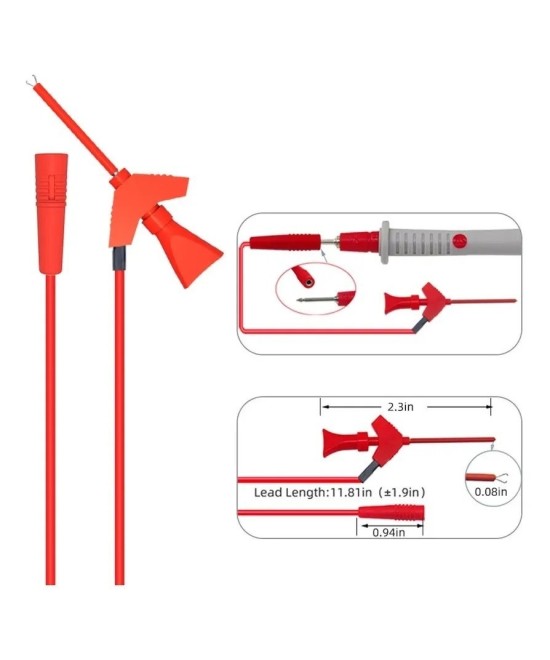 Puntas para Multimetro con Adaptadores de Prueba Intercambiables
