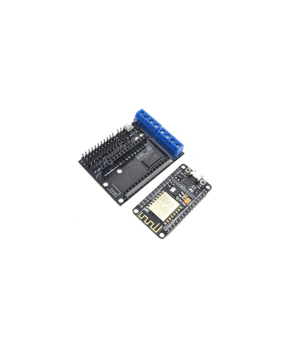 Tarjeta de Desarrollo IOT WIFI NodeMcu V2 ESP8266 SoM ESP-12E con Shield de Motores L293D