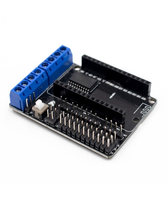 Tarjeta de Desarrollo IOT WIFI NodeMcu V2 ESP8266 SoM ESP-12E con Shield de Motores L293D