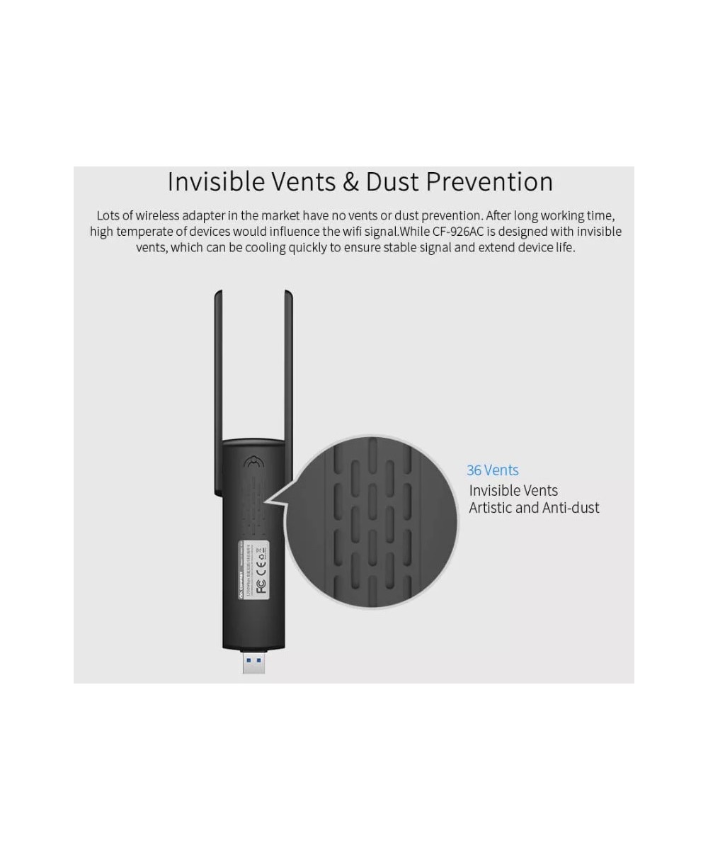 Antena USB 3.0 inalambrica COMFAST CF-926AC V2 1200Mbps 2.4GHz / 5.8GHz dual band