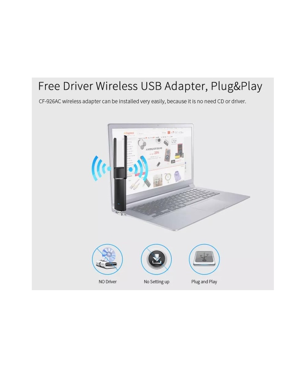 Antena USB 3.0 inalambrica COMFAST CF-926AC V2 1200Mbps 2.4GHz / 5.8GHz dual band