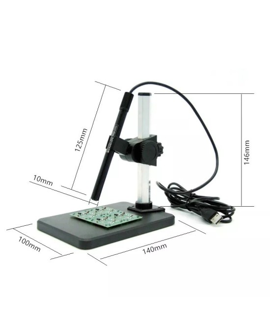 Microscopio Digital USB HD con Brillo Ajustable 1-600X