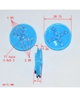 Polea de plastico con agujeros