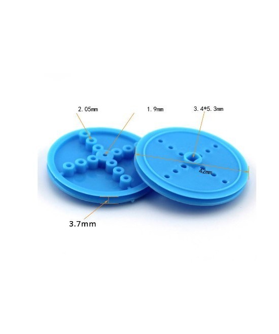 Polea de plastico con agujeros