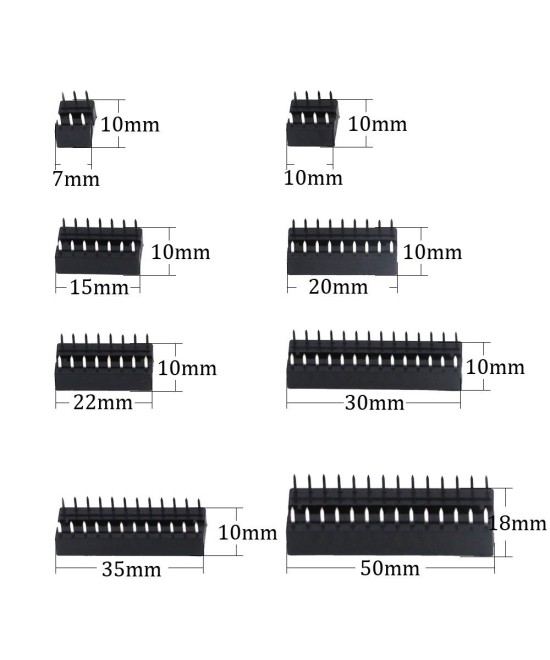 Base para circuito integrado DIP 2.54mm