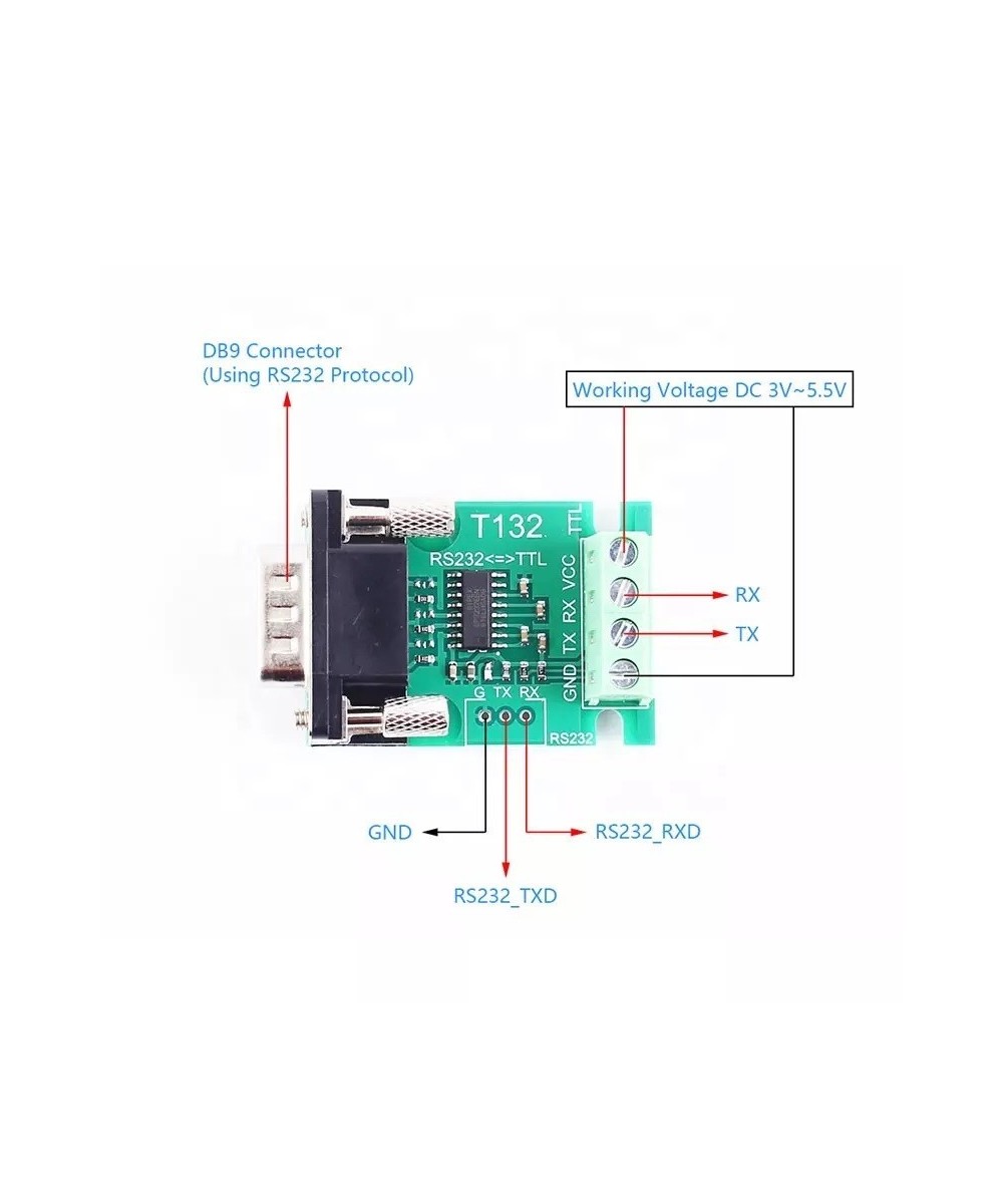 Adaptador Serial RS232 a TTL Macho DB9