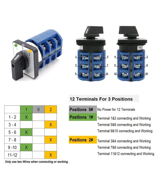 Interruptor Selector de 3 Posiciones LW26-20
