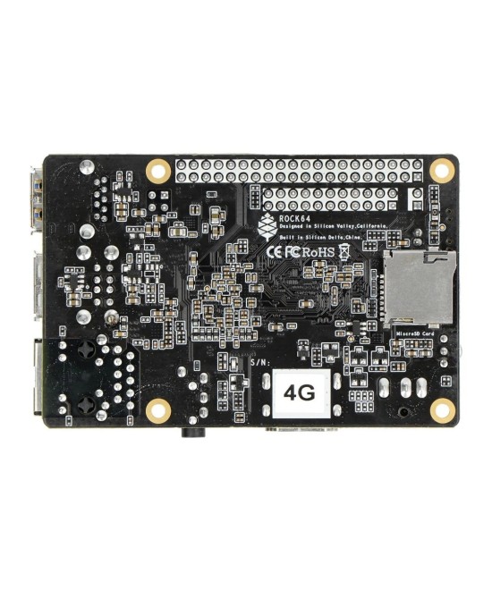 Pine64 ROCK64 con Rockchip RK3328 Cortex A53 Quad-Core 1.2GHz 4GB RAM