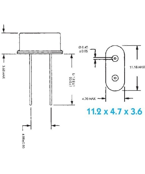 Cristal Oscilador 1 Valor (2U)
