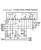 Amplificador de Audio STK470-050A 2CHN 10-50W