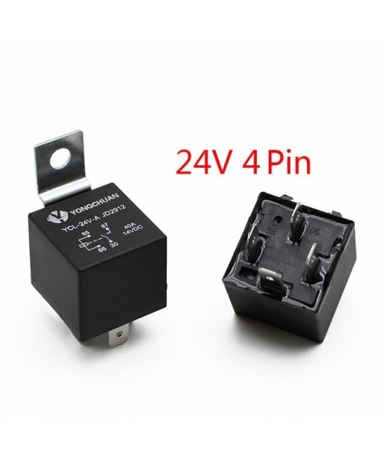 Rele 24V 40A con Zocalo 4 o 5 Pines