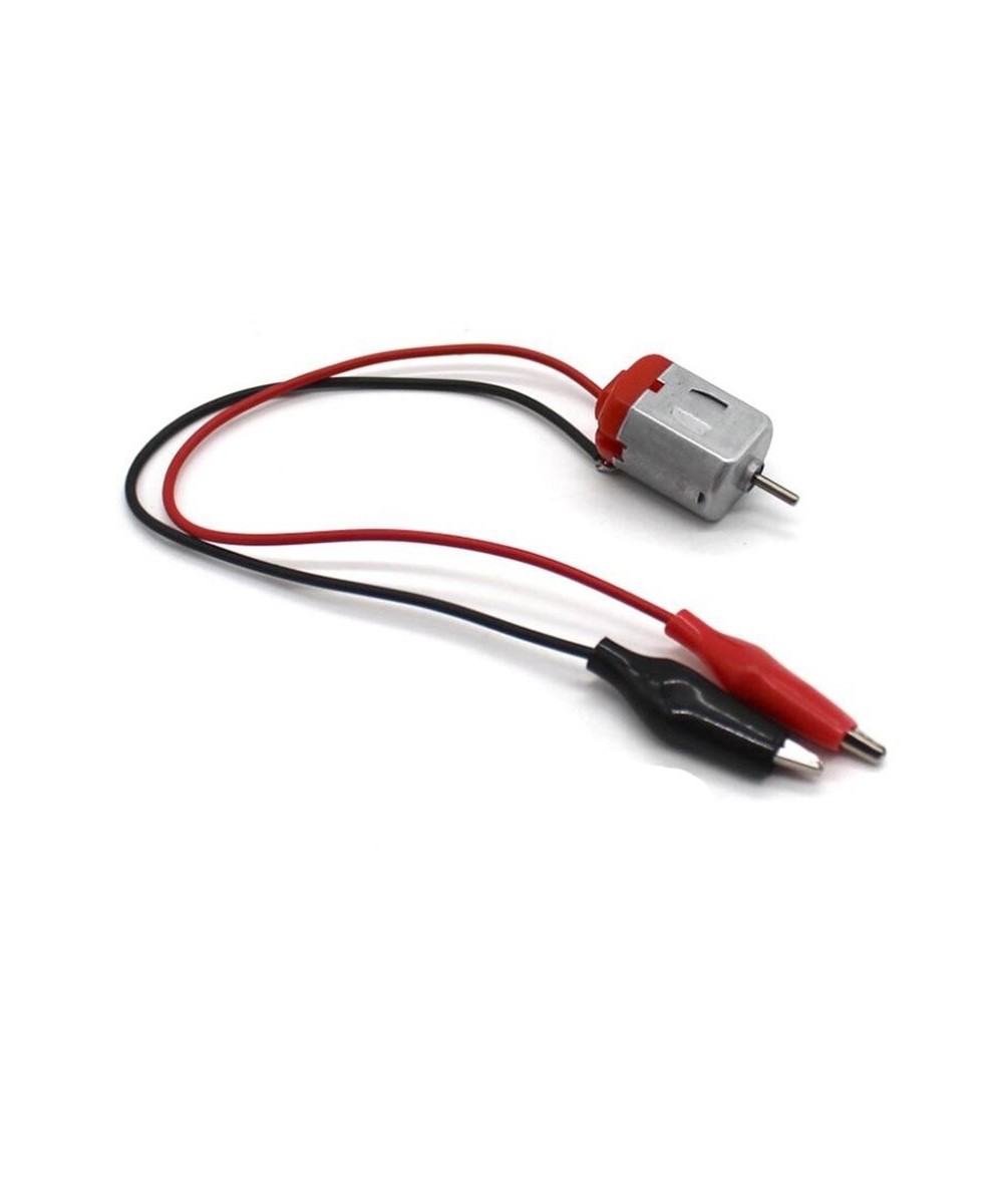 Mini Motor 130 DC 3-6V con Pinzas Cocodrilo