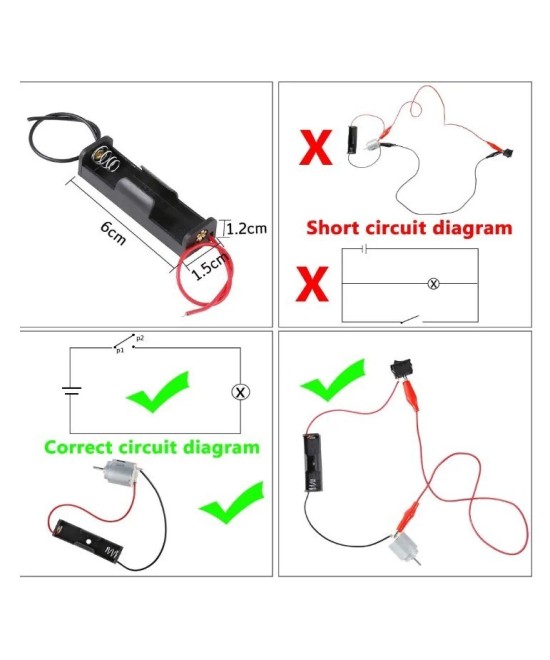 Kit de motor de circuito electrico, experimento cientifico, kit educativo