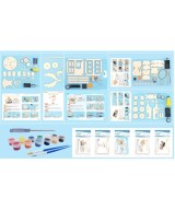 Kit de experimentos de ciencia, bricolaje, con herramienta de pintura de 12 colores (5 KITS)