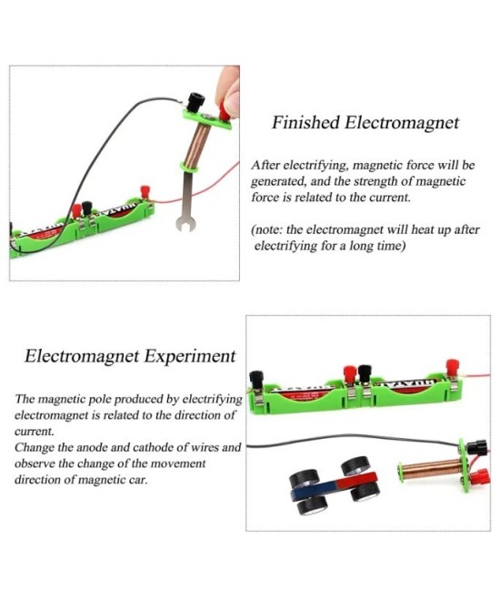 Kit de experimento de electricidad y magnetismo para niños, estudiantes, laboratorios de física escolar,